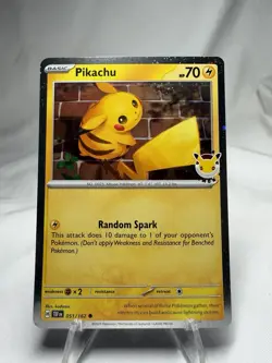 Pikachu 051/162 Pokemon Day Stamp 2026 Cosmo Holo Pokemon TCG NM - Image 1