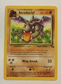 Aerodactyl Fossil (FO) #16/62 Rare WOTC Pokemon 1999 LP - Image 1