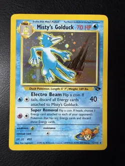 2000 Pokemon - Misty's Golduck #12/132 - Gym Challenge Unlimited - Holo - LP - Image 1