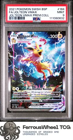 Fa/Jolteon Vmax #184 - 2021 Pokemon Swsh Black Star Promo - PSA 9 - Image 1