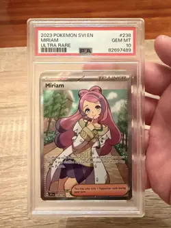 Pokemon TCG 2023 Scarlet & Violet Ultra Rare Holo MIRIAM 238/198 PSA 10 Gem Mint - Image 1