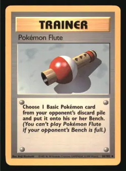 Pokemon Flute 86/102 Uncommon Base Set Unlimited Pokemon Lightly Played - Image 1