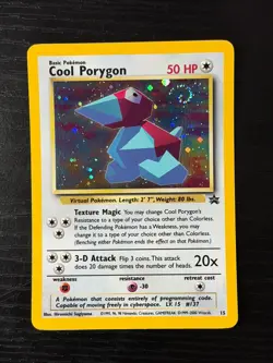 Pokemon TCG Cool Porygon Black Star Promo Holo Foil Near Mint NM - SWIRL - Image 1