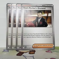 Team Rocket's Giovanni 174/182 - Play Set (x4) - Pokemon TCG: Destined Rivals NM - Image 1