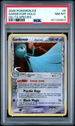 2005 POKEMON EX DELTA SPECIES #6 GARDEVOIR-HOLO PSA 8 - Image 1
