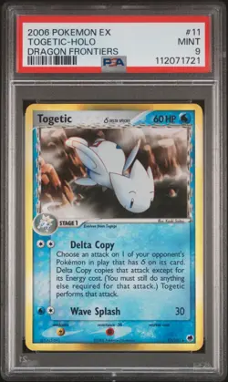 2006 POKEMON EX DRAGON FRONTIERS #11 TOGETIC-HOLO PSA 9 - Image 1