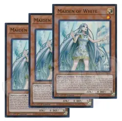 Yugioh - Maiden of White x 3 - 1st Edition Ultra Rare - Plus Free Holo Card - Image 1