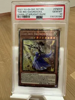 Yu-Gi-Oh! TCG The Iris Swordsoul 1st Edition Starlight Rare DAMA-EN009 PSA 10 - Image 1