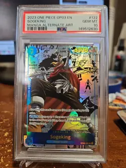 2023 One Piece Pillars of Strength Sogeking Manga Alternate Art OP03-122 PSA 10 - Image 1