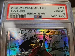 2023 One Piece Pillars of Strength Sogeking Manga Alternate Art OP03-122 PSA 10 - Image 3