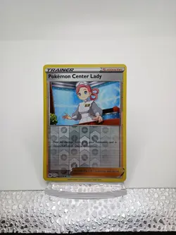 Pokemon Center Lady 176/202 Sword & Shield Base Set Reverse Holo Pokemon Card - Image 1