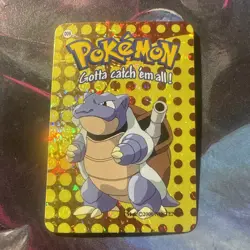 Blastoise #9 - Vintage Vending Machine Prism Sticker 2000 - Pokemon Card - Image 1