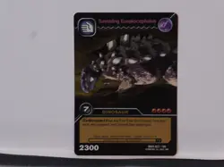 DKDS 022/100 TUNNELING EUOPLOCEPHALUS Dinosaur King Gold Rare Foil Trading Card - Image 1