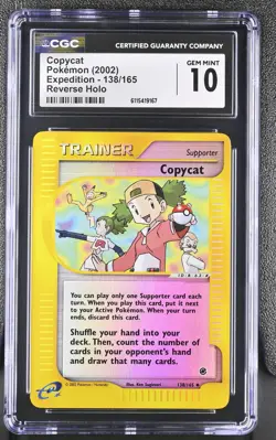 CGC 10 GEM MINT Copycat 2002 Expedition 138/165 Reverse Holo Pokemon Card - Image 1