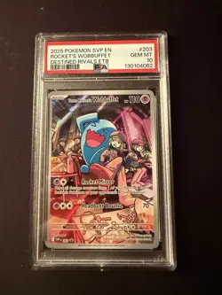 Team Rocket's Wobbuffet 203 Sv: Scarlet & Violet Promo Cards Holo PSA 10 - Image 1