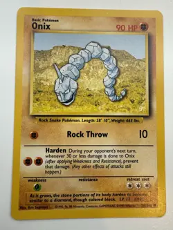1999 Onix Pokemon Card TCG #56/102 Base Set Mint. Vintage - Image 1