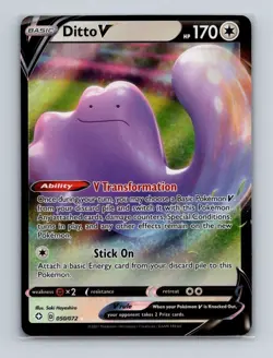 Ditto V 050 2021 Pokemon Shining Fates Ultra Rare Card NM+ - Image 1