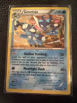 Pokemon TCG Greninja Breakpoint 40/122 Exclusive Cracked Ice Holo Card - Image 1
