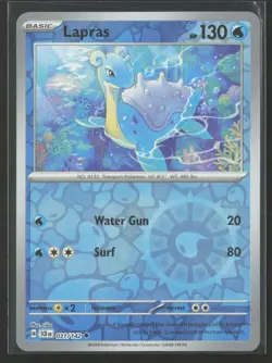 Lapras Rare Hidden Fates 17/68 NM Pokemon Card Reverse Holo - Image 1