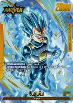 Vegeta FB02-105 Awaken Leader Card 20000 Power - Dragon Ball Super Card Game - Image 1