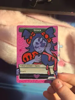 Muffet Undertale Inspired MTG Spider Token Alter - Handpainted by ghostiite.ink - Image 2
