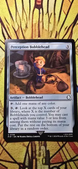 Perception Bobblehead Universes Beyond: Fallout Regular Artifact Uncommon MTG NM - Image 1
