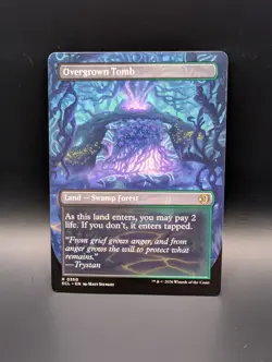 MTG - Overgrown Tomb - BORDERLESS - Land (Swamp/Forest) - ECL #350 - Rare - Image 2