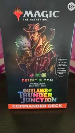 Magic The Gathering Outlaws of Thunder Junction Commander Deck Desert Bloom - Image 1