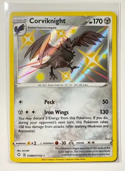 Pokemon TCG Corviknight Shining Fates SV089/SV122 Holo Shiny Holo Rare - Image 1