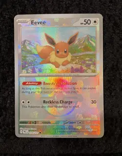 Eevee (Master Ball Pattern) 074/131 Sv: Prismatic Evolutions Holo Pokemon TCG - Image 1