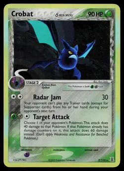 Pokemon Card - Crobat Delta Species 2/113 Holo Rare - Image 1