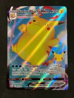 Pokemon Surfing Pikachu VMAX Ultra Rare Celebrations 009/025 NM - Image 1