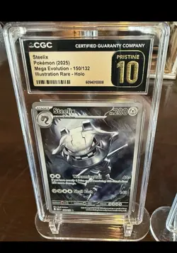 Pokemon STEELIX 150/132 (IR) Mega Evolution English CGC Pristine 10 - Image 1