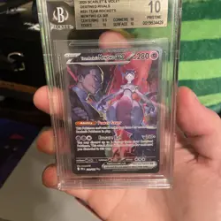 Pokemon Team Rockets Mewtwo EX 231/182 SIR Destined Rivals BGS 10 Pristine - Image 3