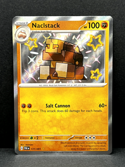 Naclstack 177/091 Shiny Rare Paldean Fates Pokemon TCG NM - Image 1