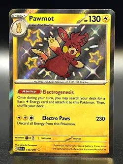 Pawmot 144/091 Shiny Rare SV: Paldean Fates Pokemon TCG - NM - Image 1