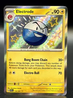 Electrode 134/091 Shiny Rare SV: Paldean Fates Pokemon TCG - NM - Image 1
