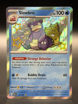 Slowbro 117/091 Shiny Holo Rare Paldean Fates Pokemon TCG - NM - Image 1