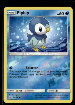 2018 Sun & Moon - Ultra Prism - Reverse Holo 2 Piplup Basic/Common #31 - Image 1