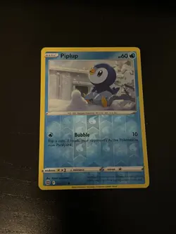 Pokemon TCG Piplup 035/172 Reverse Holo Brilliant Stars NM-Mint - Image 1