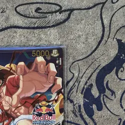 Monkey.D.Luffy Red Bull Double Don!! WINNER GOLD FOIL | One Piece TCG (150 Pop) - Image 3