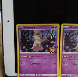 Pokemon Mimikyu Holo Basic Card 70 HP Claw Slash 081/189 Nintendo English 2020 - Image 2