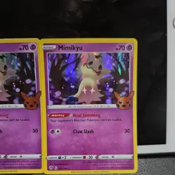 Pokemon Mimikyu Holo Basic Card 70 HP Claw Slash 081/189 Nintendo English 2020 - Image 4