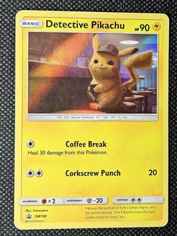 Pokemon Detective Pikachu SM190 Holo Black Star Promo 2 Card Lot - Image 3