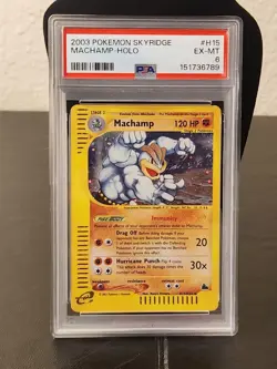 Pokemon SKYRIDGE - #H15/H32 Machamp - Holo - ENG - PSA 6 vintage Htf Rare Card P - Image 1