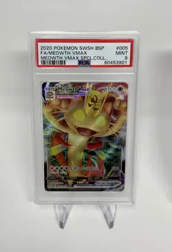 2020 Pokemon SWSH BSP FA Meowth VMAX 005 PSA Graded 9 Mint Card - Image 1