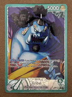Jinbe OP11-021 A Fist of Divine Speed Alt Art Leader English One Piece Card NM - Image 1