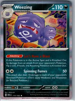 Weezing 110/165 Holo SV: Scarlet & Violet 151 - Pokemon Card - NM - Image 1
