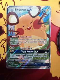 Pokemon Dedenne GX Alternate Art Full Art Holo Promo Card 195A/214 English - Image 2