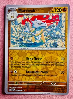Marowak 105/165 | 151 MEW EN | 2023 Pokemon Card TCG Reverse Holo | NM - Image 1